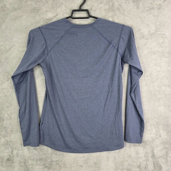 Womens Columbia Gray Omni Wick Shirt Long Sleeve Crew Neck Polyester Stretch L - Picture 6 of 9